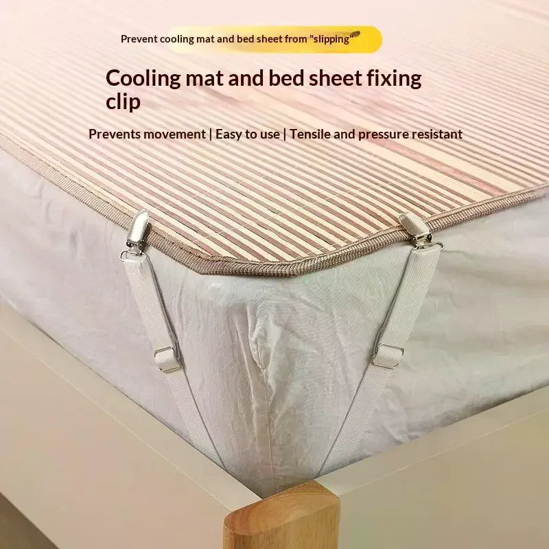 Adjustable Elastic Bed Sheet Clips – Fitted Bedding Fasteners Bedding Fasteners SPOT