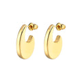 Minimalist Geometric Hoop Earrings – Gold Stainless Steel Hoop Earrings SPOT Default Title