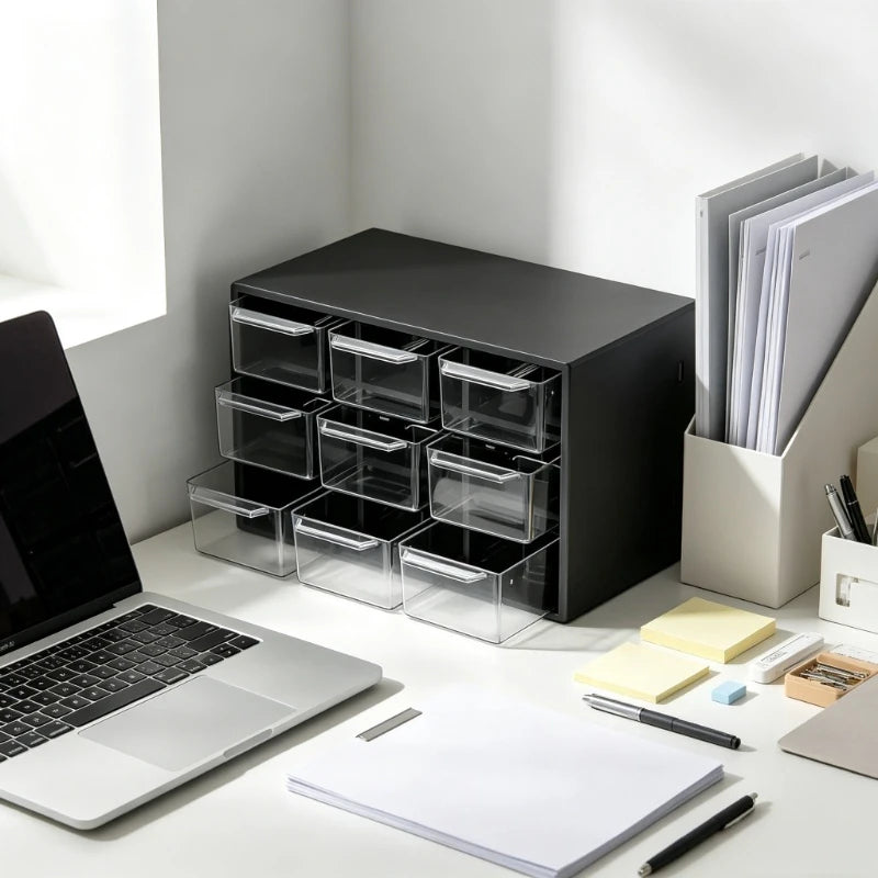 Dustproof Multi-Grid Desktop Drawer Organizer | Storage Box Desktop Drawer Organizer SPOT