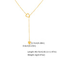 Heart Lariat Necklace – Hypoallergenic Stainless Steel Women Lariat Necklace SPOT NC-3041G