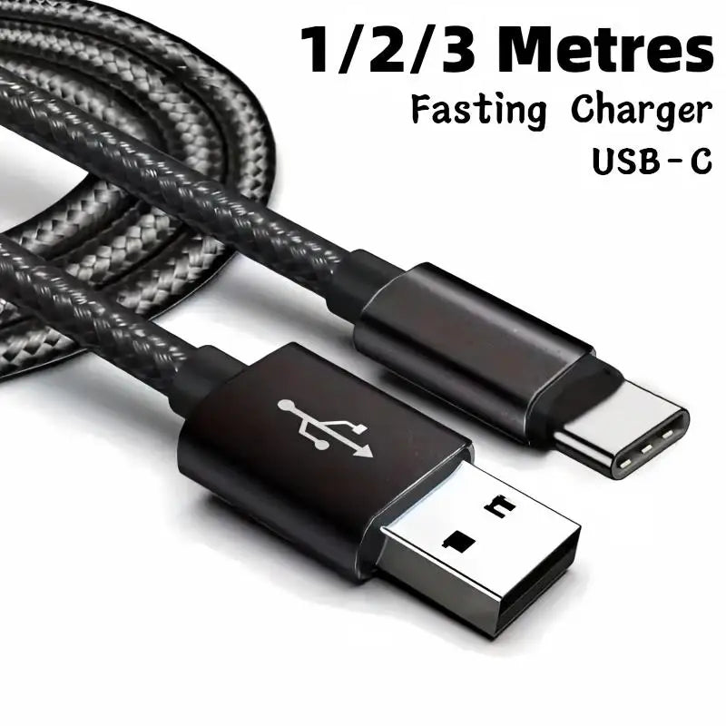 Nylon USB-C Fast Charging Cable 5A – 1/2/3 Pack Multi-Device USB Charging Cable SPOT