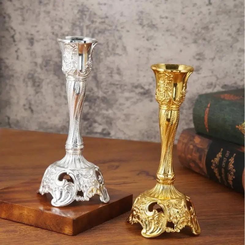 Retro Zinc Alloy Candelabra – Wedding & Dining Table Candlestick Candle Holder SPOT
