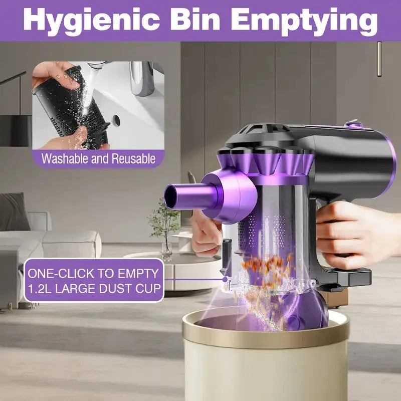 Wireless Handheld Vacuum – 18kPa Suction, 600W, Low Noise Handheld Vacuum Cleaner SPOT