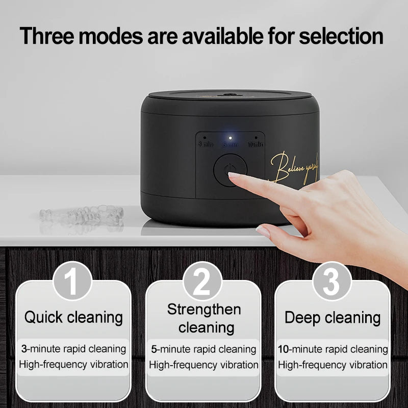 Ultrasonic Denture & Retainer Cleaner | USB Electric Machine Ultrasonic Dental Cleaner SPOT