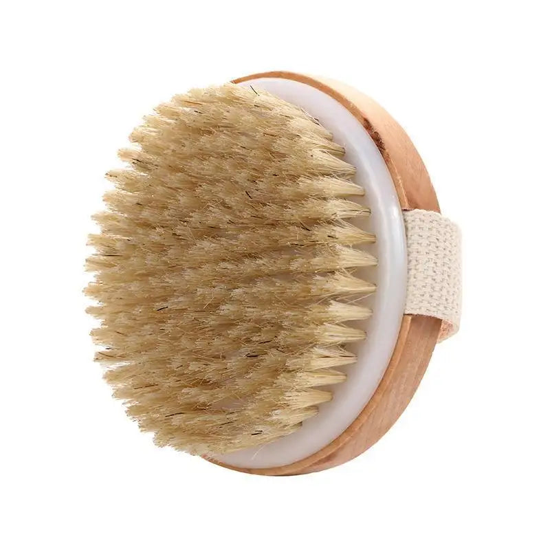 Wooden Long Handle Bath Brush – Natural Boar Bristles Body Bath Brush SPOT A1