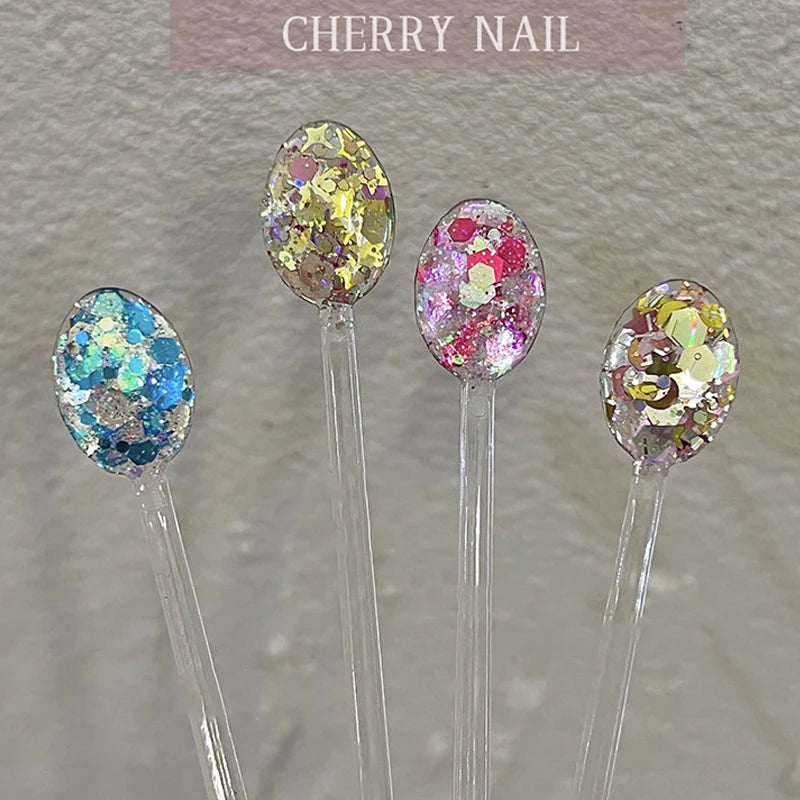 3D Laser Nail Glitter Sequins – Holographic Colorful Flakes Nail Art Glitter SPOT