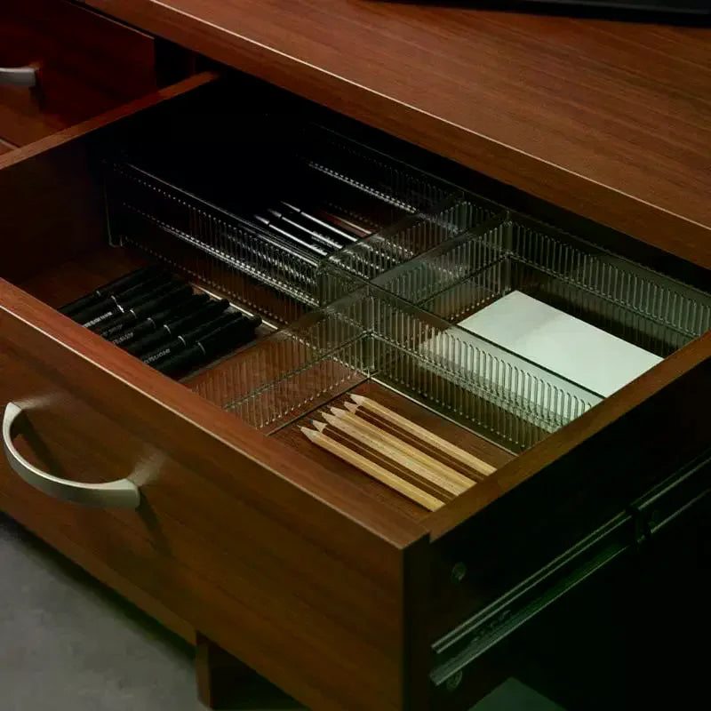 2-Pack Clear Adjustable Drawer Dividers – Expandable Organizers Drawer Divider Organizer SPOT