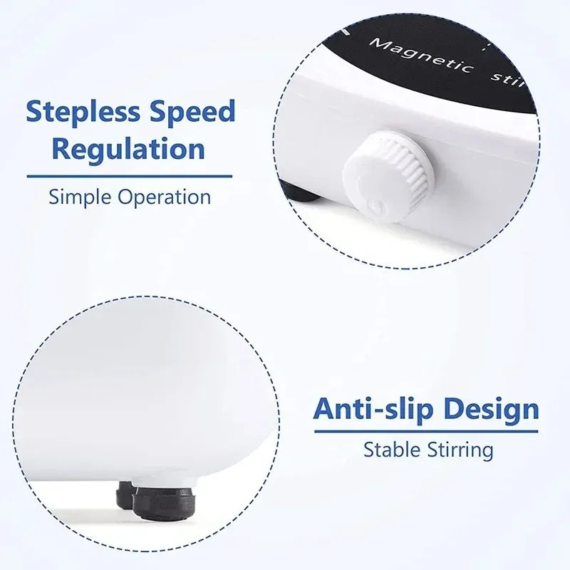 Magnetic Stirrer Mini Portable Lab Stir Plate 2L 4000RPM USB Magnetic Stirrer SPOT