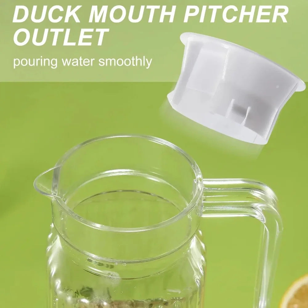 37oz Acrylic Water Pitcher BPA-Free Juice Carafe with Lid & Handle Acrylic Water Pitcher SPOT