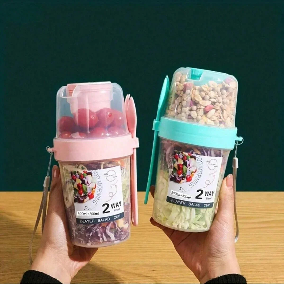 Breakfast To-Go Cup – Yogurt, Oats & Salad Container with Lid Food Storage Container SPOT