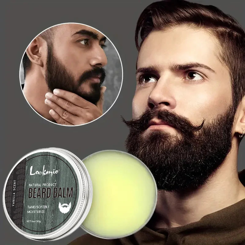 Lockmio Vanilla Beard Balm – Soften, Style & Moisturize Beard Balm Wax SPOT