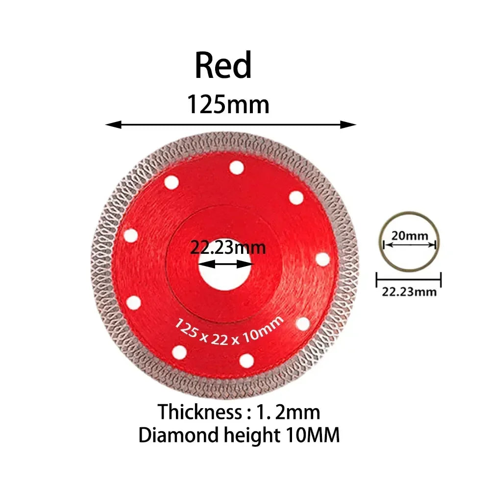 Diamond Saw Blade 105/115/125mm – Tile, Granite & Marble Diamond Saw Blade SPOT Red 125mm
