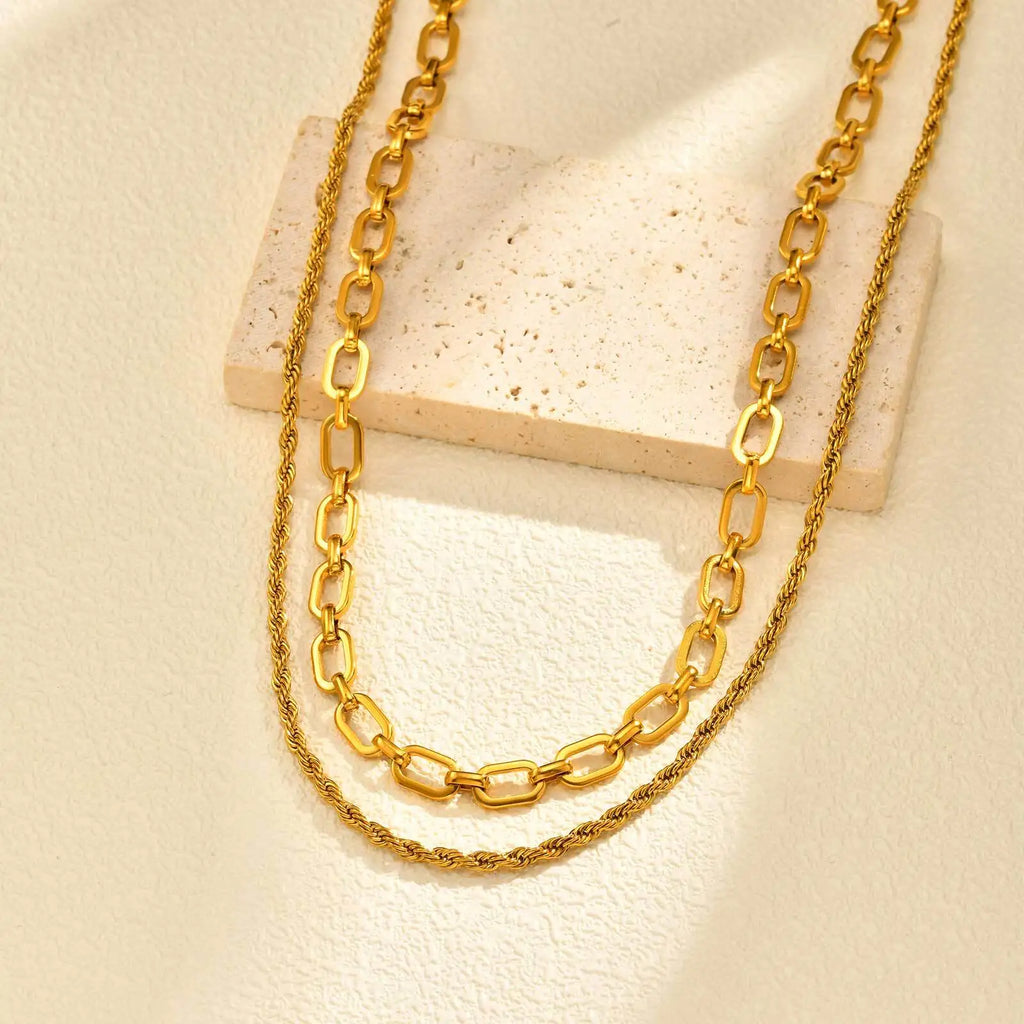 Gold Chunky Chain Link Necklace – Stainless Steel Women's Chain Link Necklace SPOT