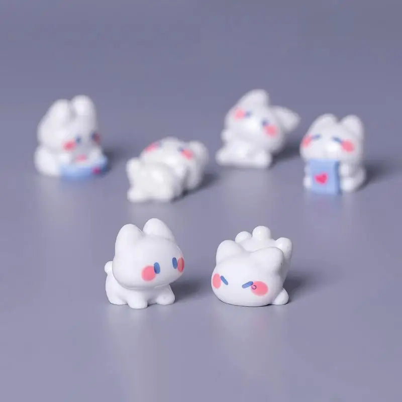 6-Pack Cute Resin Cat Figurines – Mini Desktop Ornament Set Mini Resin Figurines SPOT