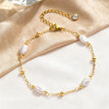 Pearl Beaded Anklet for Women – Waterproof Adjustable Boho Pearl Anklet SPOT Default Title