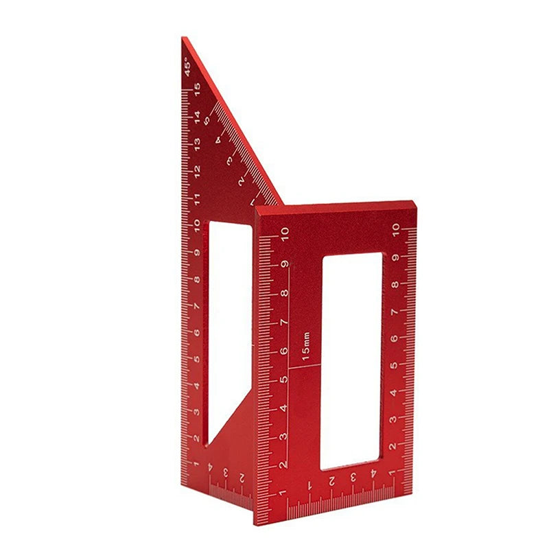 Aluminum Alloy Angle Ruler 45 & 90 Degree Marking Gauge Tool Angle Marking Gauge SPOT Red