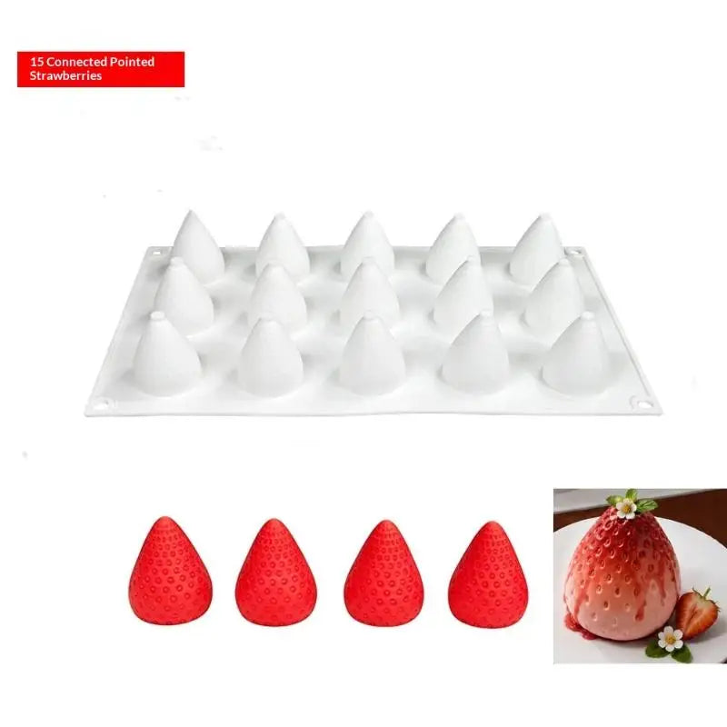 3D Strawberry Raspberry Silicone Baking Mold – Mousse & Cake Silicone Baking Mold SPOT