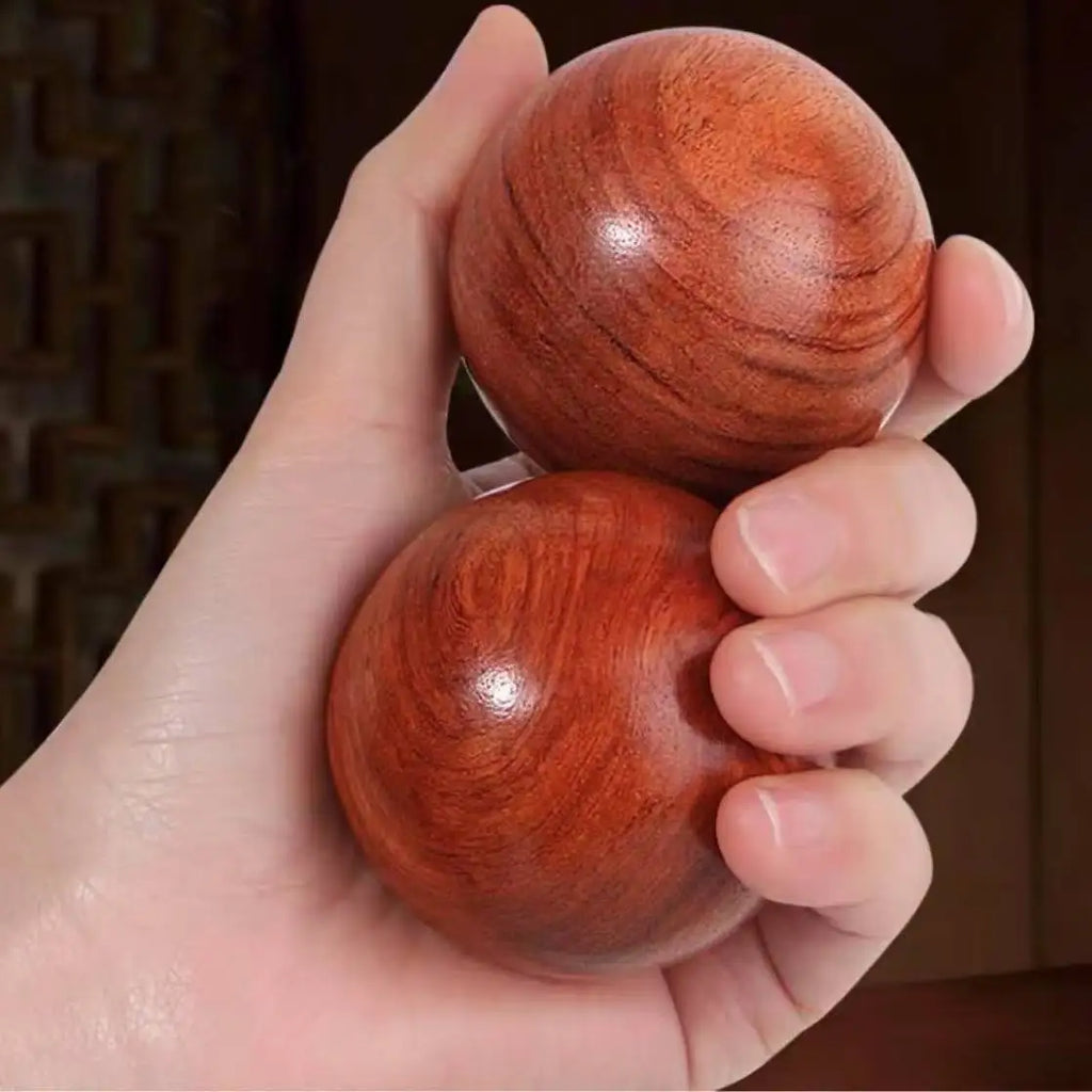 2-Pack Wooden Rolling Ball Set – Hand Massage & Exercise Wooden Massage Balls SPOT 2PCS