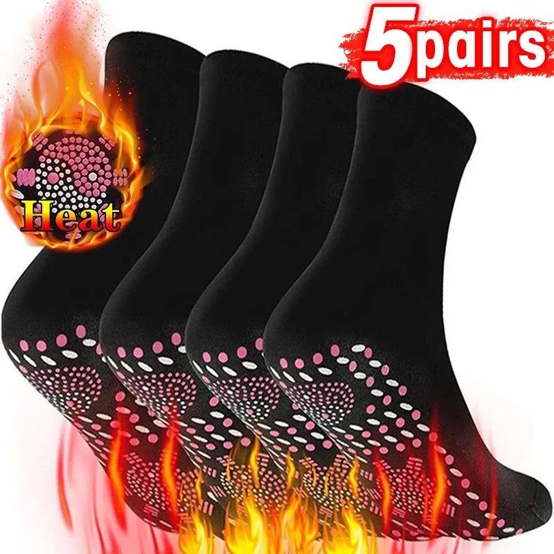 Tourmaline Self-Heating Thermal Socks – 1, 3 or 5 Pairs Thermal Socks SPOT