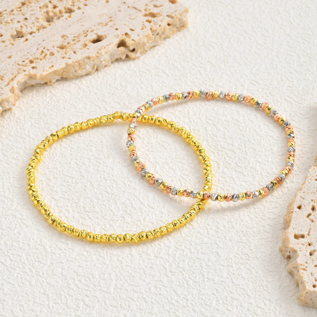 Meaeguet Tri-Color Beaded Stretch Bracelet – Stackable Beaded Bracelet SPOT