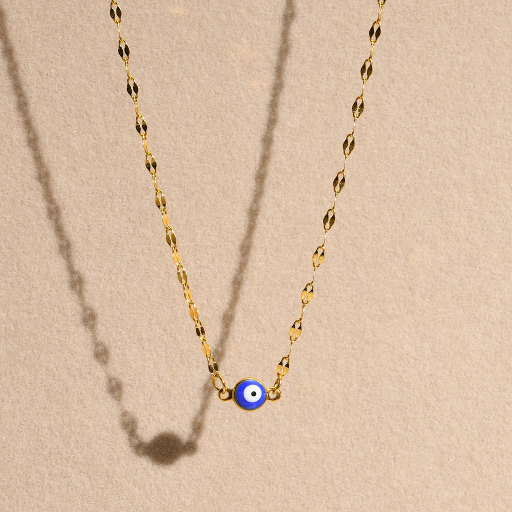 Evil Eye Necklace – Blue Nazar Pendant | Gold Stainless Steel Pendant Necklace SPOT