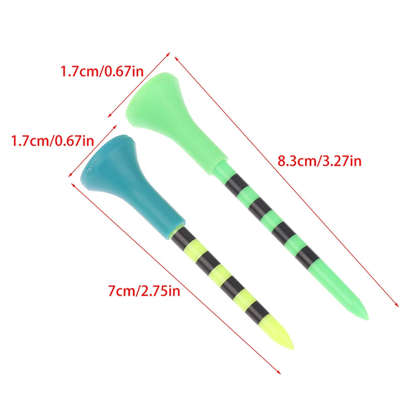 Golf Tees 10/20/30-Pack – 70mm & 83mm Plastic Mix Color Golf Tees SPOT