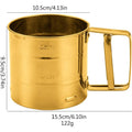 Stainless Steel Flour Sifter – Gold Cup Baking Sieve Baking Flour Sifter SPOT Golden
