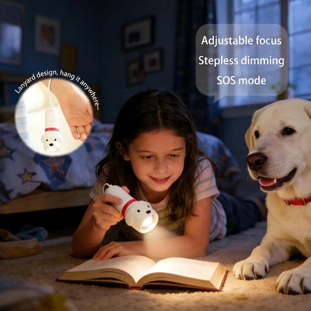 Cute Animal Kids Silicone Flashlight – USB Rechargeable Torch Kids Flashlight SPOT
