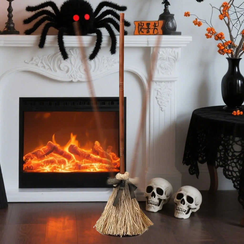 Halloween Floating Witch Broom – Motion Sensor & Spooky Sounds Halloween Decoration Prop SPOT
