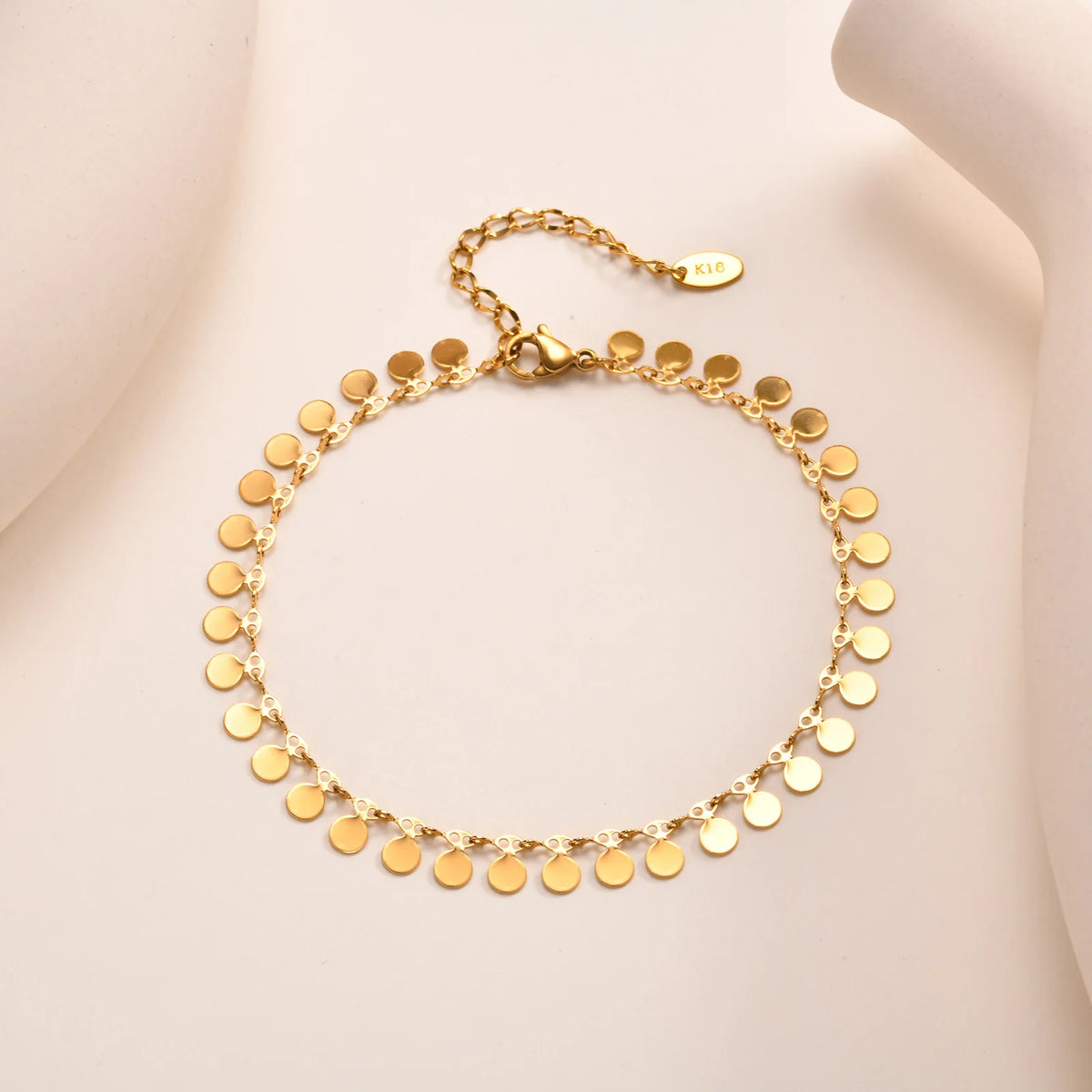 Women's Gold Coin Anklet – Waterproof Adjustable Stainless Steel Anklet Bracelet SPOT