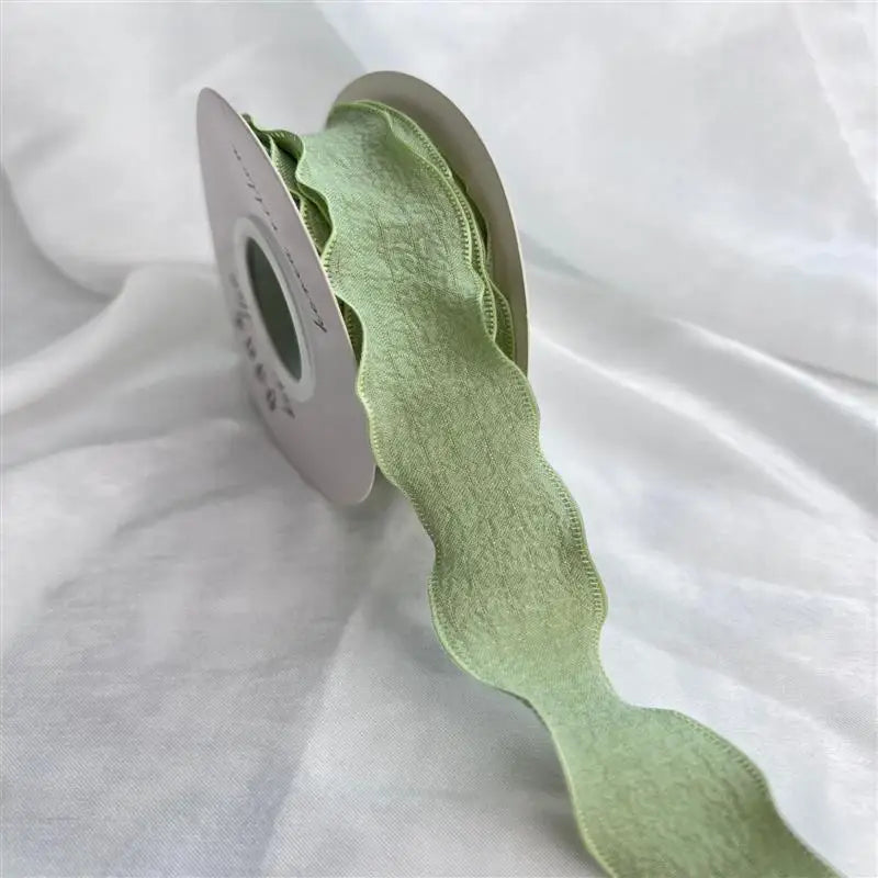 Wave Edge Chiffon Ribbon 10 Yards – DIY Gift & Bouquet Decor Decorative Craft Ribbon SPOT L NA
