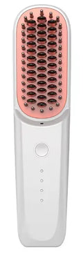 Wireless Ionic Hair Straightener Brush – USB Rechargeable Hair Straightener Brush SPOT White USB Type-C