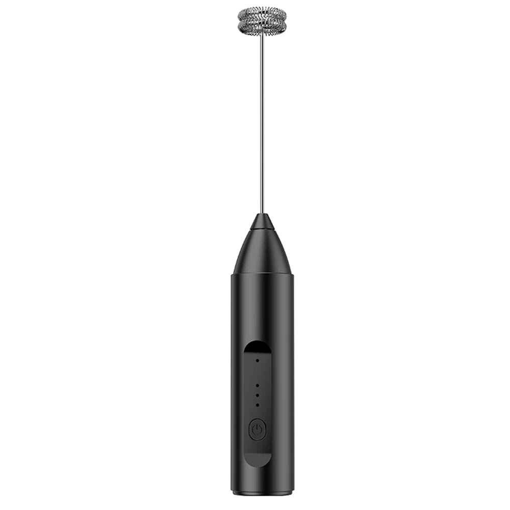 USB Rechargeable Handheld Milk Frother – Electric Foam Maker Handheld Milk Frother SPOT black