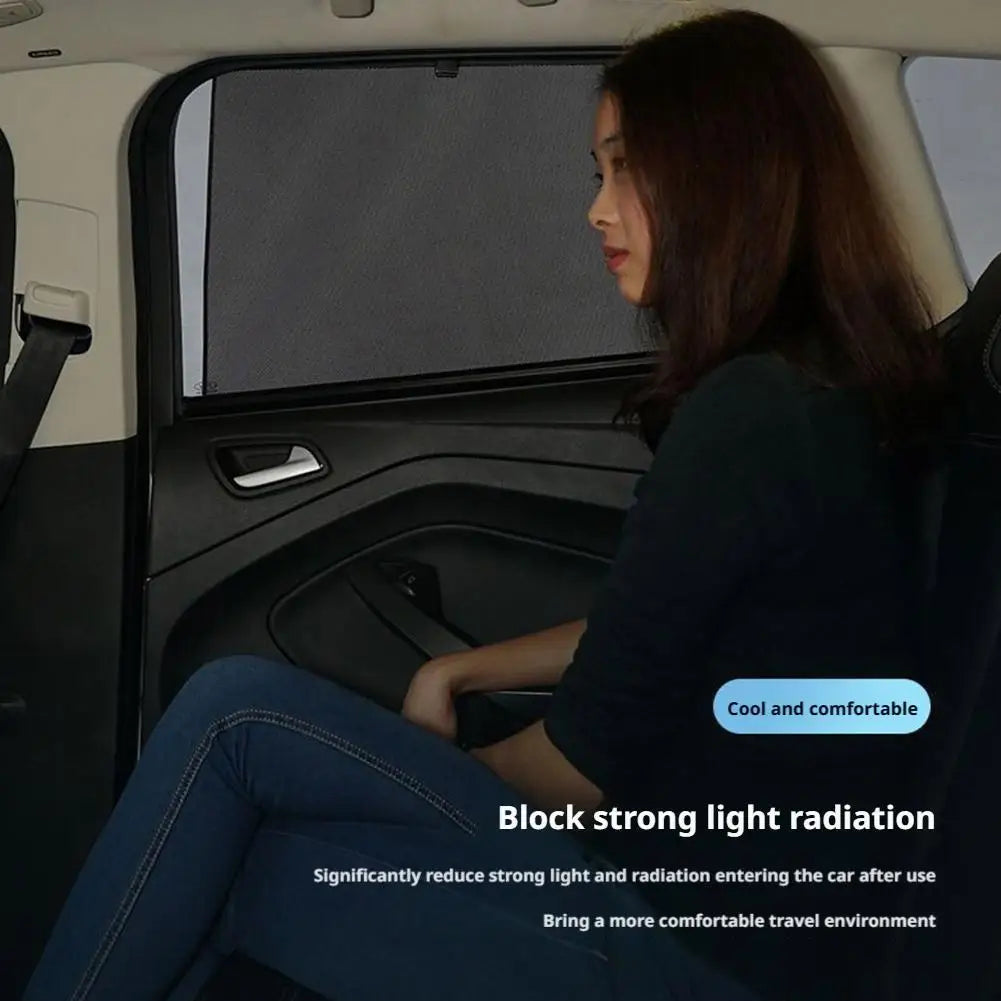 Automatic Retractable Car Window Sunshade Mesh Roller Curtain Car Window Sunshade SPOT