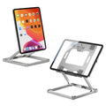 VIKEFON Foldable Aluminum Tablet & Phone Stand – Silver Tablet Phone Stand SPOT Silver