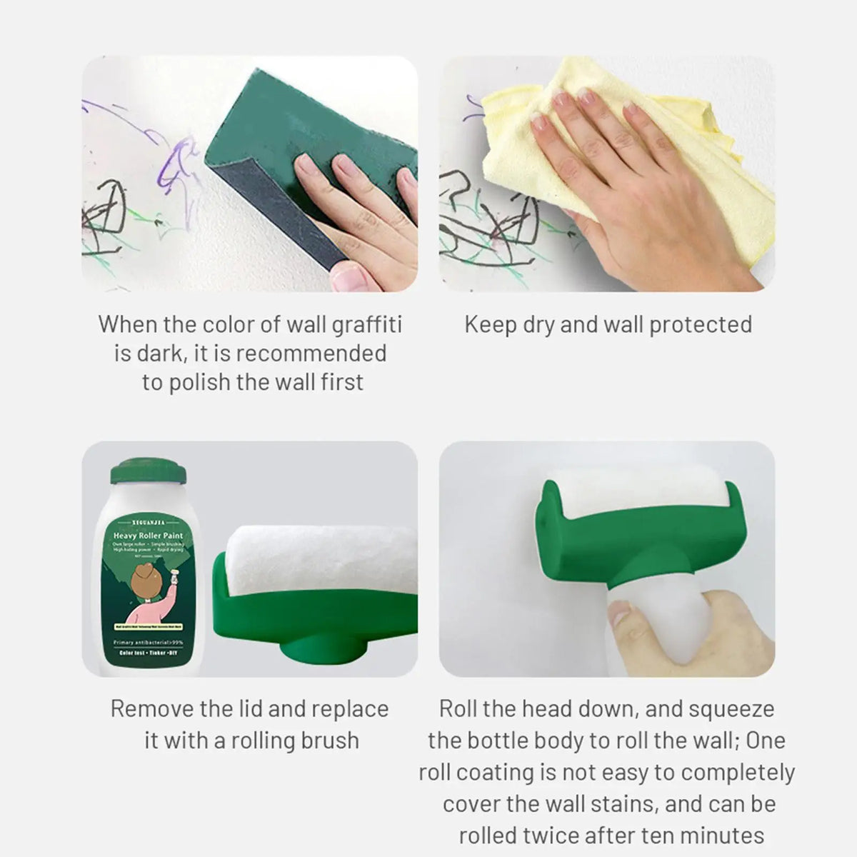 Wall Repair Roller Brush – 2-in-1 Paint Patching Tool Wall Repair Tool SPOT
