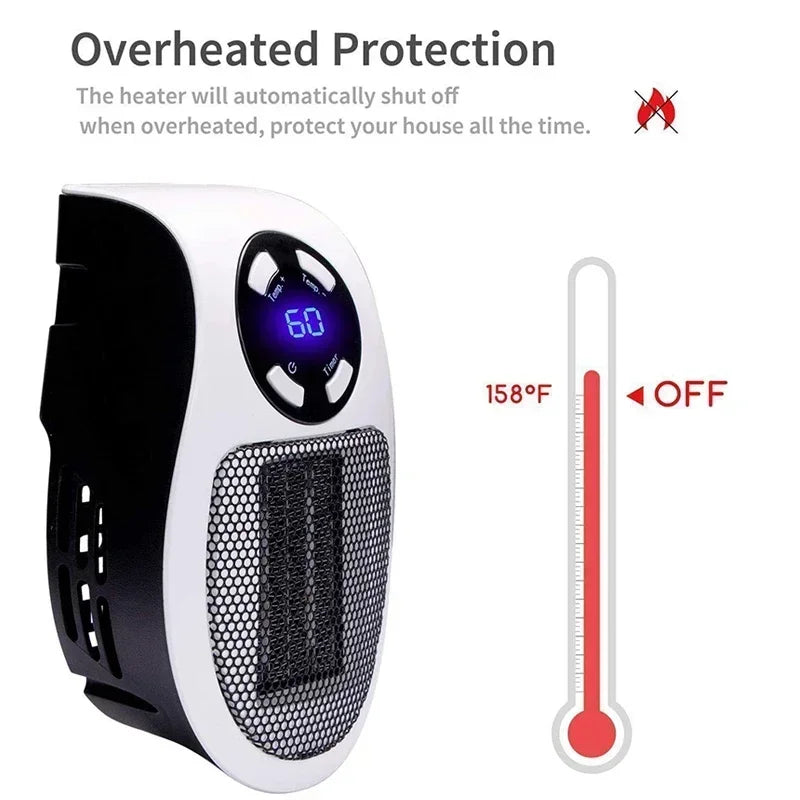 Wall-Mounted 350W Ceramic Electric Space Heater with Remote Electric Space Heater SPOT