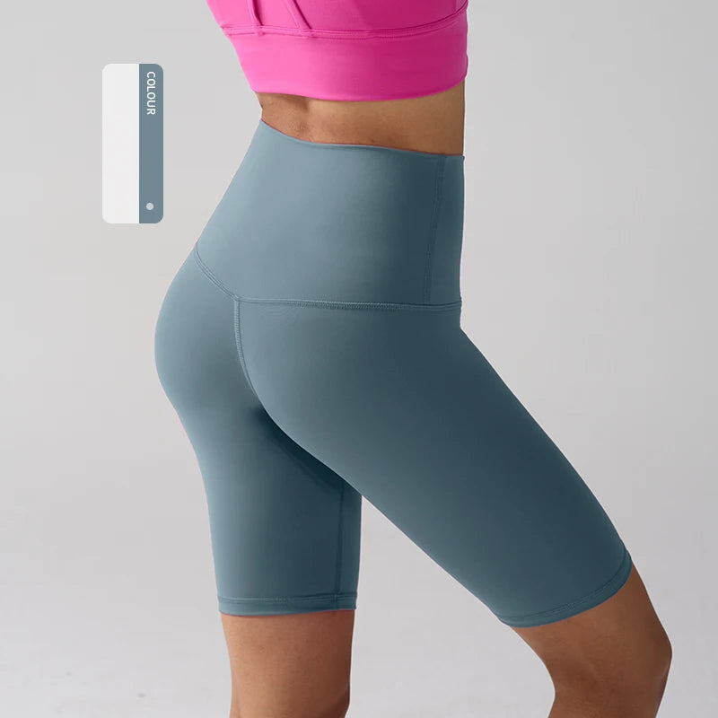 Women's High-Waist Yoga Shorts – Quick-Dry Squat-Proof Yoga Shorts SPOT Green XL