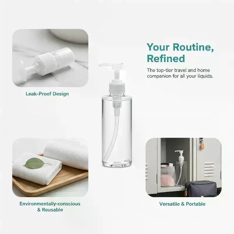 Refillable Push Pump Bottle – Reusable Home Dispenser Pump Dispenser Bottle SPOT