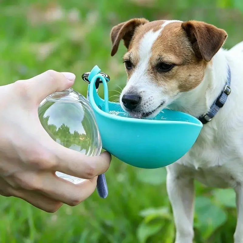 285ml Leak-Proof Dog Travel Water Bottle with Silicone Bowl Dog Travel Water Bottle SPOT