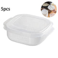 Microwave Meal Prep Containers with Drain Grid & Lid – 2/5 Pack Food Storage Container SPOT A2