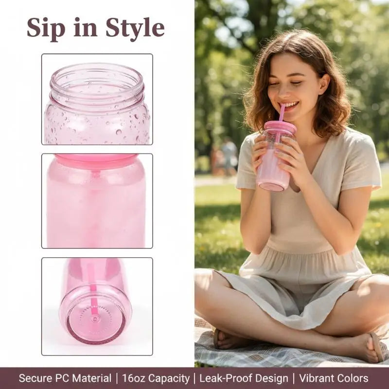 16oz BPA-Free Snow Globe Tumbler – DIY Glitter Jar Cup DIY Glitter Tumbler SPOT