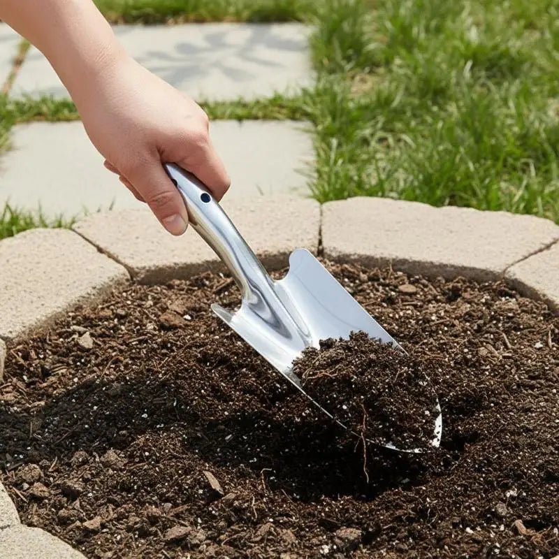 Stainless Steel Small Garden Shovel – Planting & Potting Tool Garden Hand Trowel SPOT