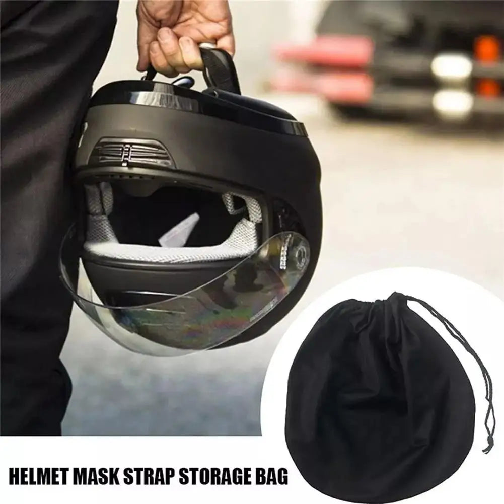 Motorcycle Helmet Bag – Fleece-Lined Drawstring Storage Carrier Helmet Storage Bag SPOT