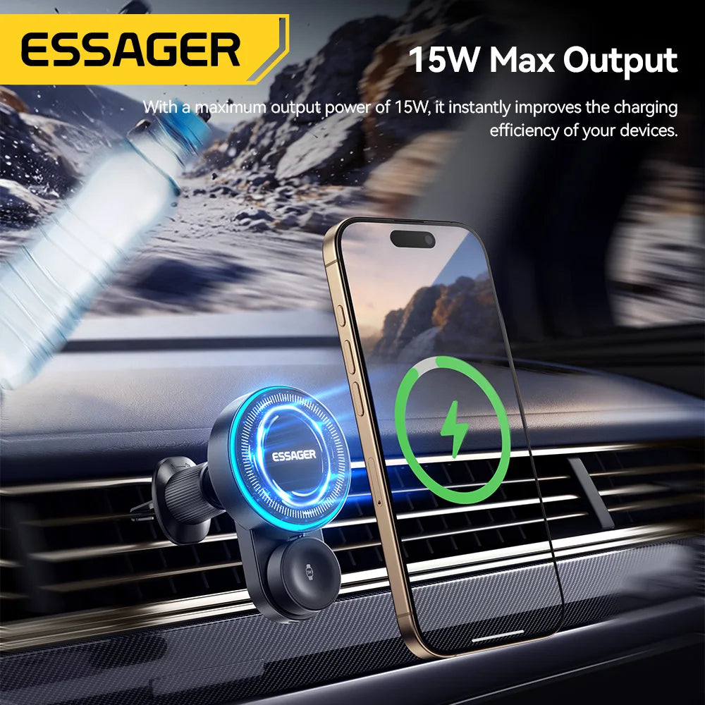 Essager 2-in-1 Magnetic Wireless Car Charger 15W + Watch Wireless Car Charger SPOT