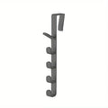 5-Hook Over-the-Door Bag & Clothes Hanger Rack – ABS Plastic Door Hook Rack SPOT black