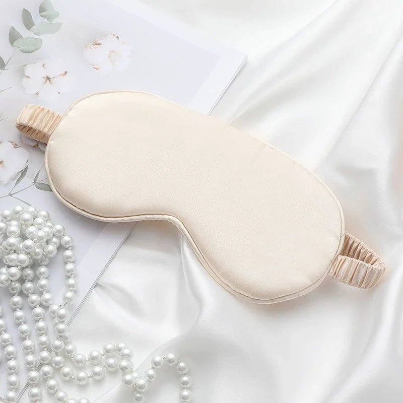 Double-Sided Silk Sleep Eye Mask – Light Blocking Travel Shade Silk Sleep Mask SPOT Apricot