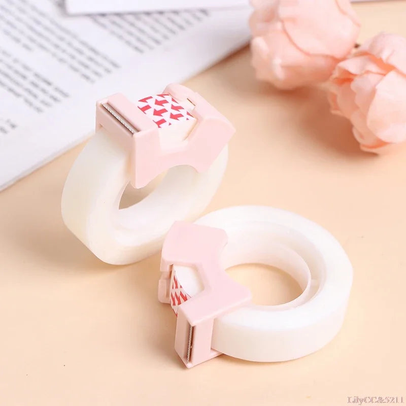 Transparent Invisible Tape 12mm with Cutter – Writable Stationery Tape Dispenser SPOT
