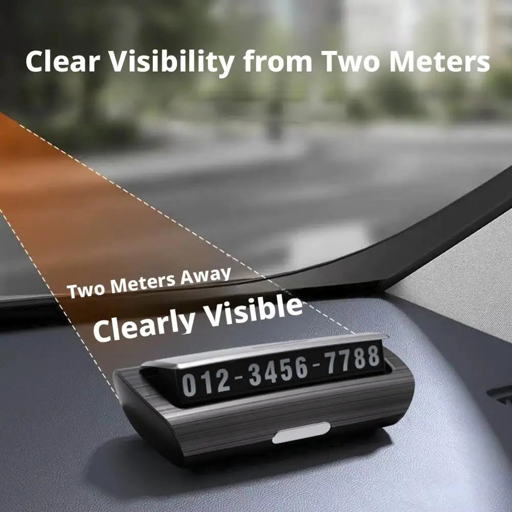 Temporary Parking Card with Hidden Phone Number – Dashboard Sign Parking Dashboard Sign SPOT