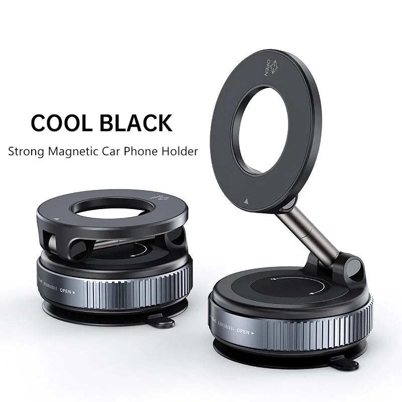 360° Magnetic Car Phone Holder | Foldable Suction Mount Car Phone Mount SPOT black